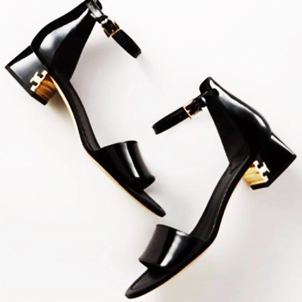Tory Burch Finley black Patent Leather sandals - Picture 7 of 11